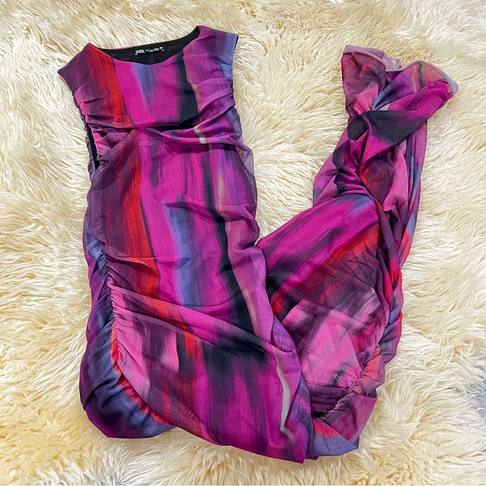 Zara Midi Abstract Dress